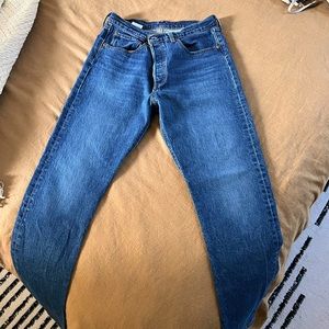 Vintage Levi 501s button fly straight leg jeans
